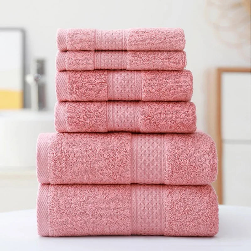3pcs Luxurious Cotton Towel Set – Ultra Soft, Highly Absorbent Bath, Hand & Washcloth Towels for Home Bathroom
