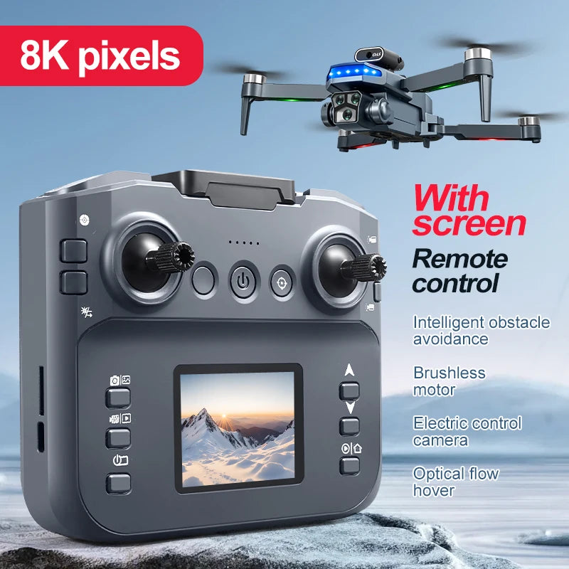 P18 RC Drone with Dual 8K Cameras – Obstacle Avoidance Professional Quadcopter with Electronic Control, Kids Gift Toy