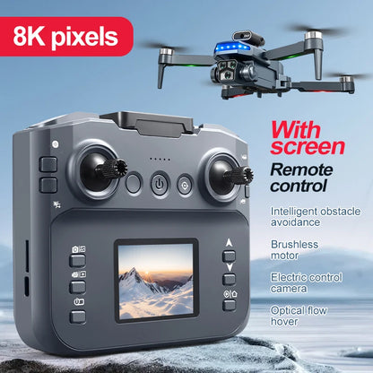 P18 RC Drone with Dual 8K Cameras – Obstacle Avoidance Professional Quadcopter with Electronic Control, Kids Gift Toy