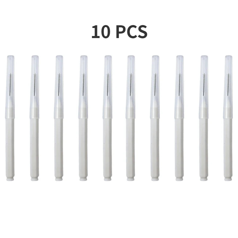 5/10/50PCS Mini Eyebrow & Lash Brushes – Disposable Bendable Brow Perm & Micro Eyelash Applicator Tools