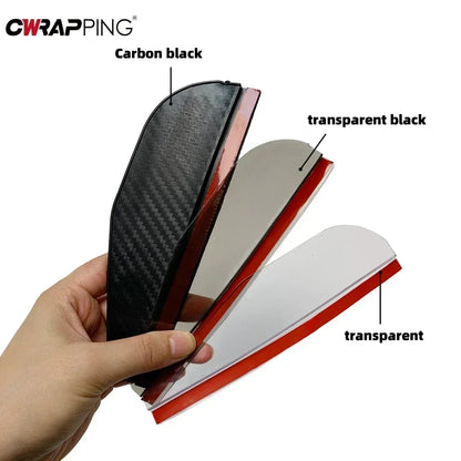 2/4PCS Carbon Fiber Rearview Mirror Rain Shield - Flexible Side Mirror Rain Cover & Protector for Cars