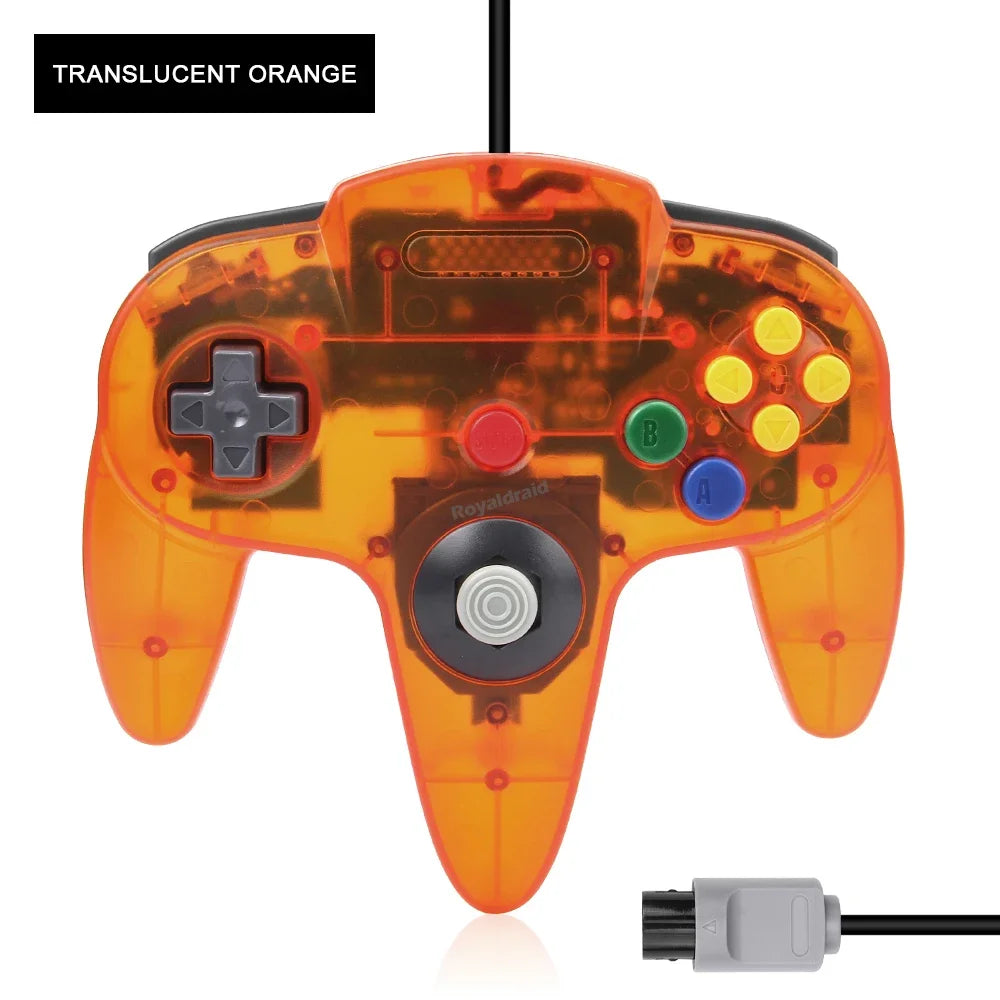 Wired Transparent N64 Gamepad Controller – Joystick for Nintendo 64 Console Accessories