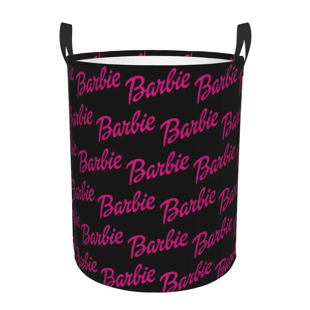 Custom Barbie Logo Laundry Basket – Collapsible Large Capacity Clothes Storage Bin, Disney Baby Hamper