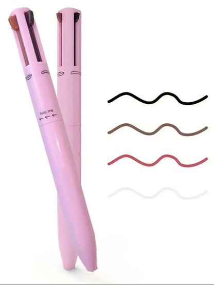 4 in 1 Multi-Functional Lip Liner, Eyeliner & Eyebrow Pencil Set – 4 Color Options