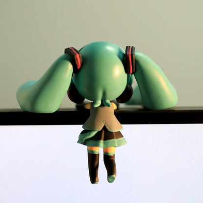 8CM Anime Hatsune Miku Q-Version Figure – Ponytail Cup Pressing PVC Model Toy, Collectible Doll Ornament Gift