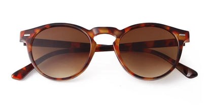 Vintage Round Sunglasses – 2024 Fashion Design for Men & Women, Retro Rivet Yellow & Blue Lens, Square Sun Glasses