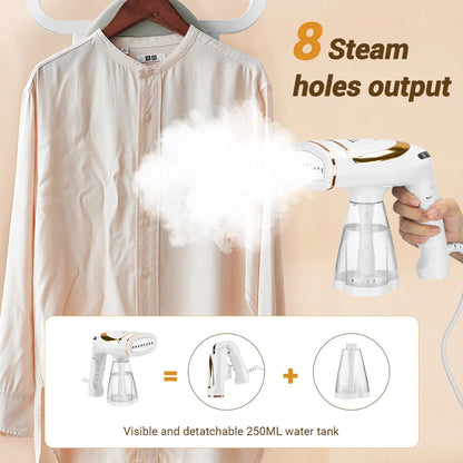 Portable Handheld Foldable Steam Iron - Travel Garment Steamer & Ironing Machine