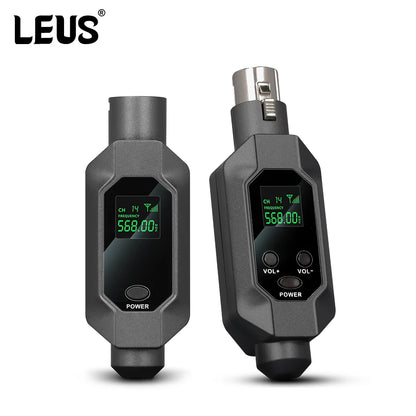 LEUS N2 UHF Wireless Microphone System – XLR Transmitter & Receiver for Dynamic Microphones