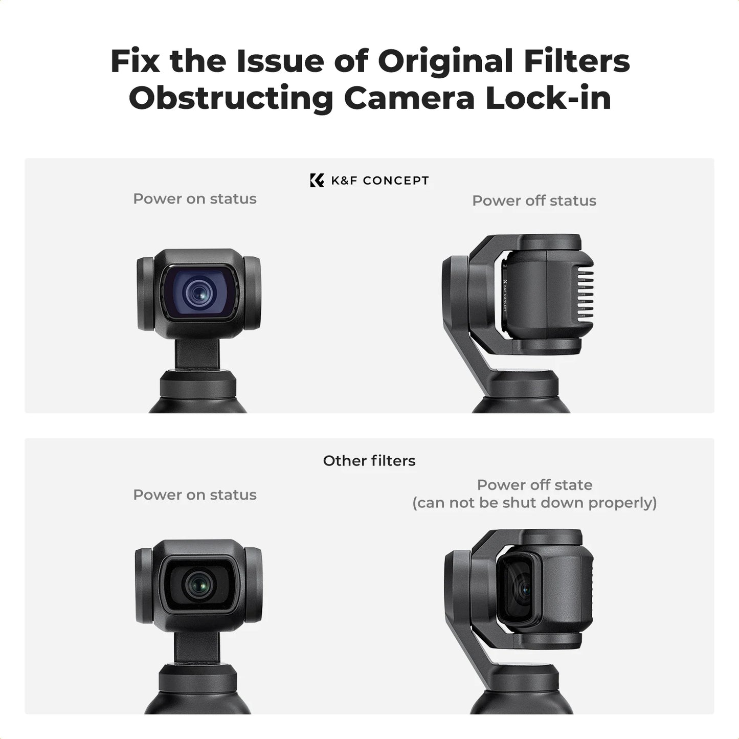 K&F Concept Filter Set for DJI Osmo Pocket 3 – UV, CPL, ND/PL, Black Mist, Star & 1.2X Wide-Angle Lens Effects