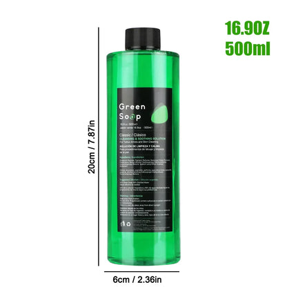 Ultra Concentrated Tattoo Green Soap Kit – 30/250/500ML Cleaning Solution with 150ml Foaming Bottle for Tattoo Care & Skin Cleaning