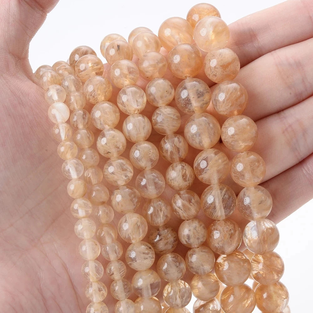 Natural Stone Round Beads 4-12mm Tiger Eye Lava Turquoise Jade for DIY Jewelry Making Bracelet Craft Supplies