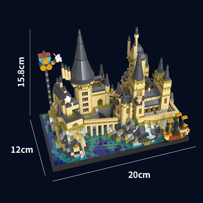 Magic Castle Building Blocks Set — DIY Wizardry School Model with Micro Bricks for Kids & Adults, Creative Assembly Toy Gift