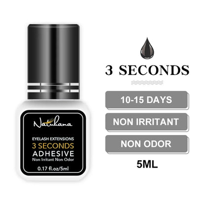 Professional Fast Dry Eyelash Extension Glue 5ml – Strong Hold 0.3s–3s Lash Adhesive for False Eyelashes & Salon Use
