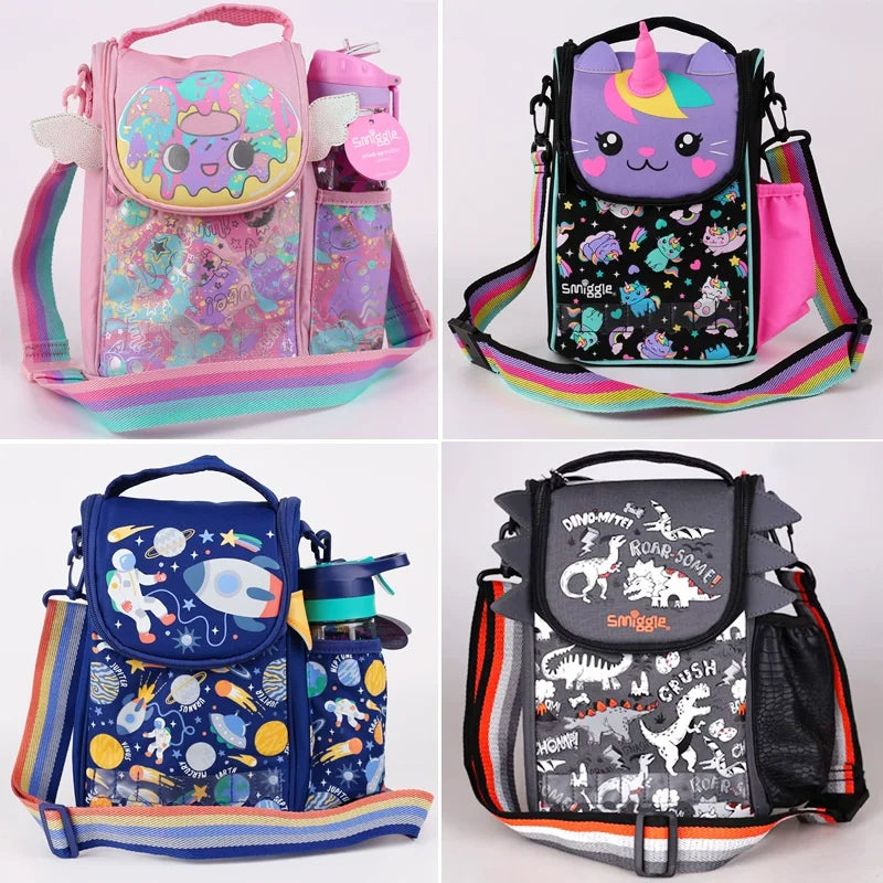 Australian Smiggle Cartoon Stitch Large-Capacity Insulated Bag – Lunch & Breakfast Handbag for Kids, Outdoor Use Gift