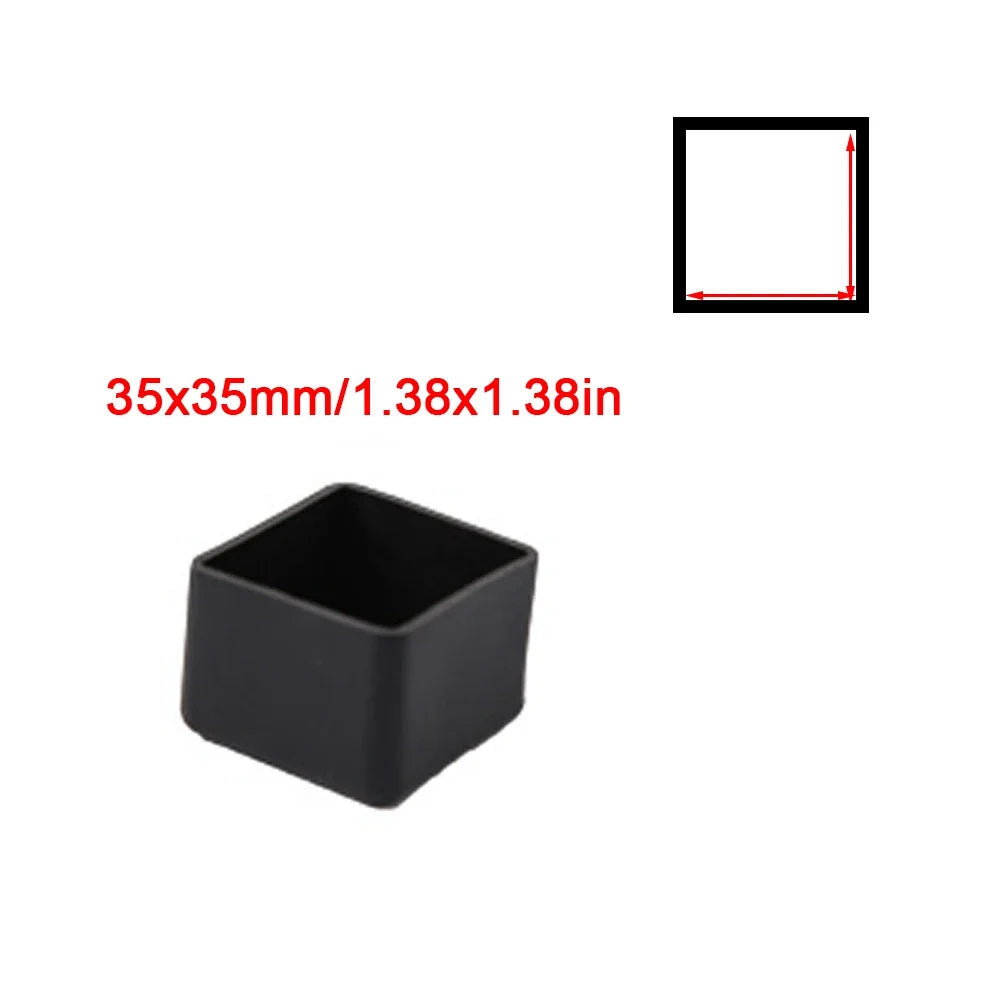 Square Silicone Chair Leg Caps – Non-Slip Furniture Foot Covers for Table & Chair Legs, Floor Protector Pads, Dust & Scratch Guards for Home Furniture Stability