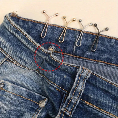 8PCS Adjustable Clothing Clips - Sleeve Reduction & Waist Tightening Buckle Clips for Jeans, Skirts & Pants