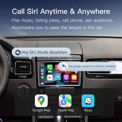 Wireless CarPlay & Android Auto Adapter for VW Touareg 7P RNS850 – 8-Inch Screen Mirroring, CarPlay & AirPlay Multimedia 2011-2018