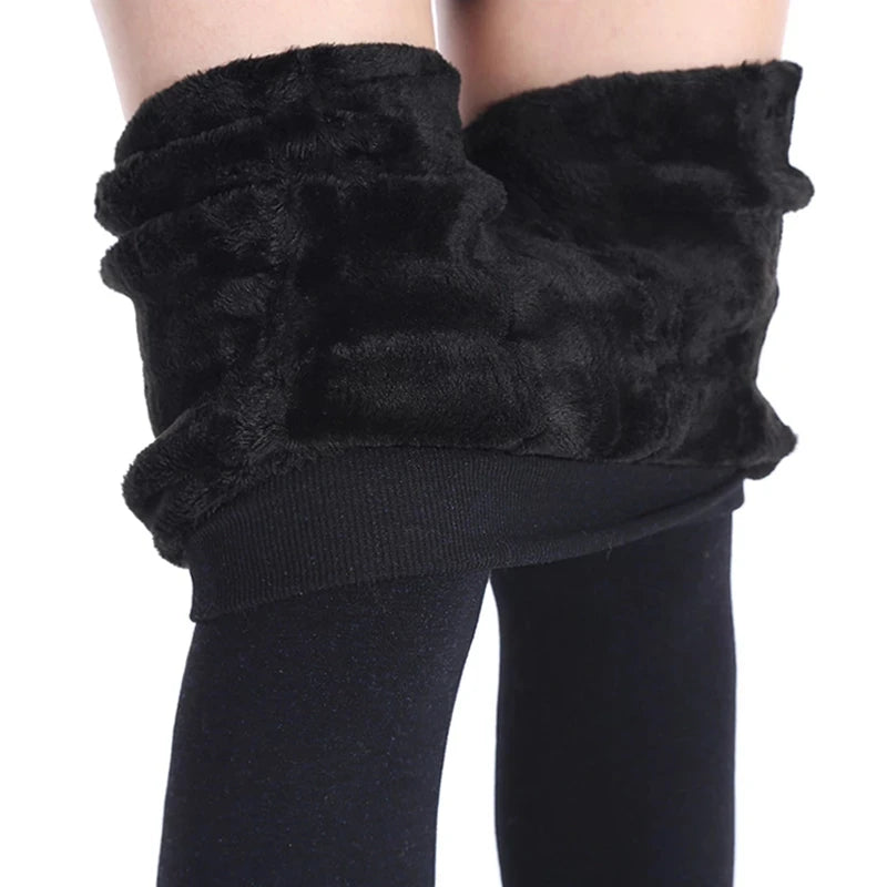 Solid Color Velvet Winter Leggings for Women – Warm, High Waist, Stretchy Leggings