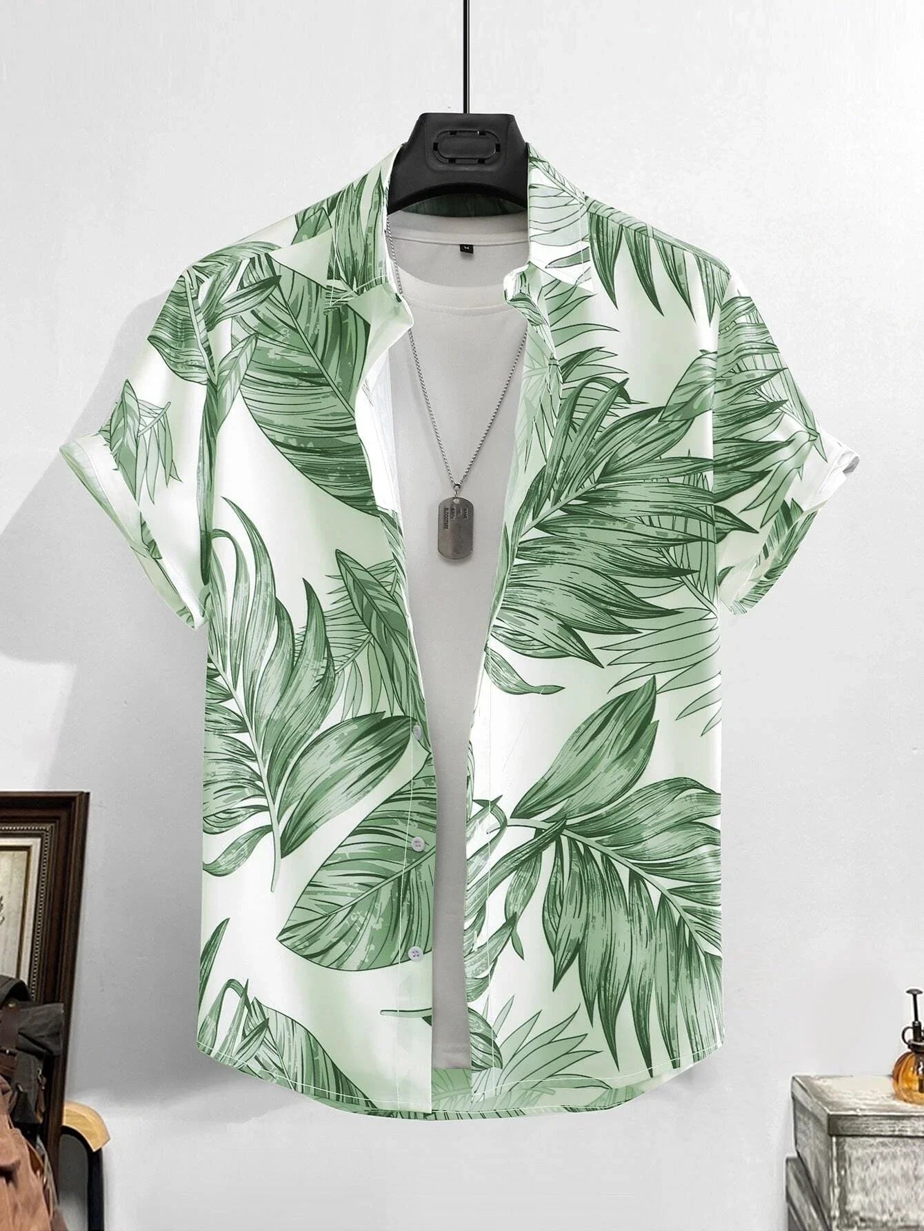 Men’s Hawaiian Print Shirt - Casual Slim Fit Beach Shirt with Vintage Oversized Style