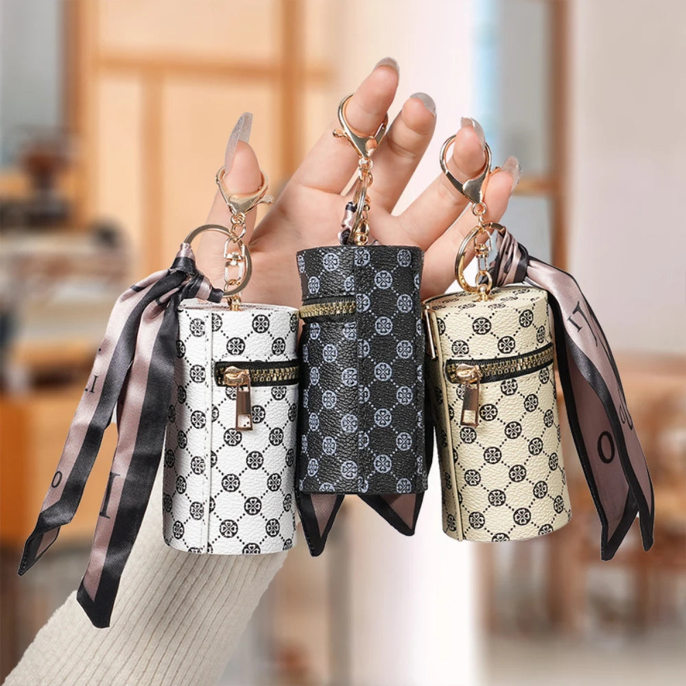 Luxury Mini Coin Purse Pendant - Retro Keychain Bag for Earbuds, Lipstick & Small Essentials