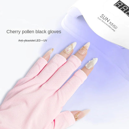 UV Protection Nail Art Glove - Anti-Radiation Gloves for Gel Nail UV LED Lamp Tools, Protects During Nail Art