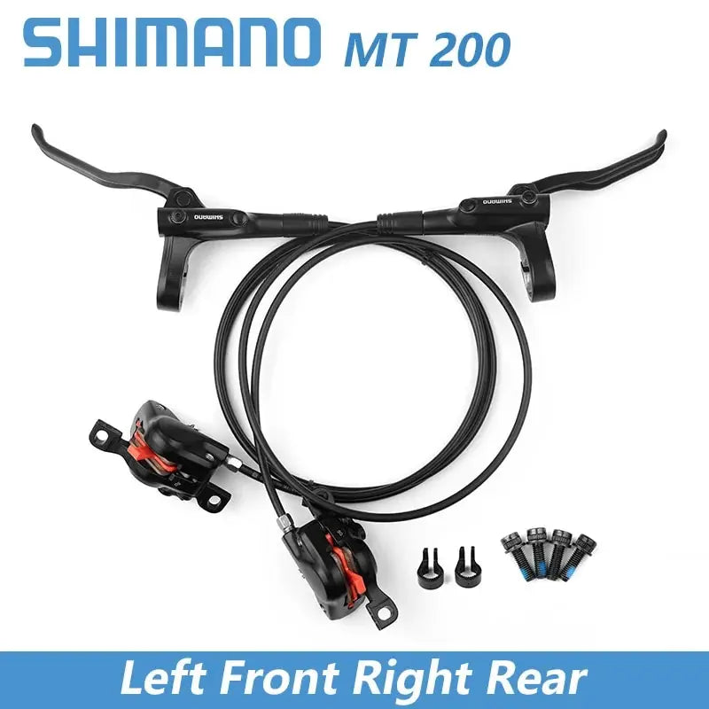 Shimano MT200 MTB Hydraulic Disc Brake Set – 160mm Rotors, BR-BL Calipers for Mountain Bike Cycling Parts