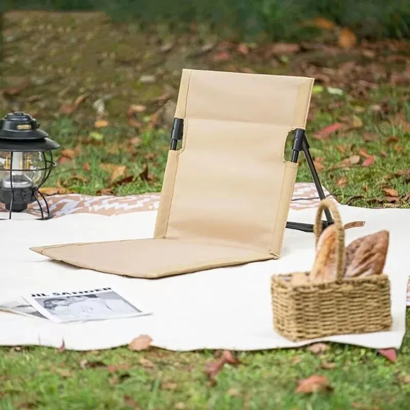 Outdoor Camping Lightweight Folding Chair – Comfortable Park, Leisure, Beach, and Lazy Chair, Portable Single Back Chair