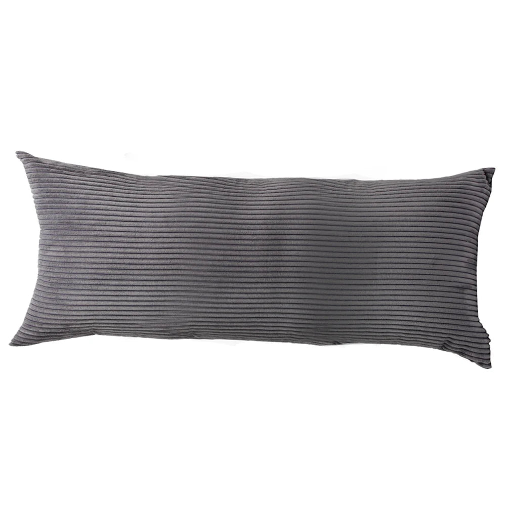 Striped Corduroy Body Pillow Cover - Plush Long Cushion Case for 50x70/50x100/50x120CM Bedding & Home Comfort