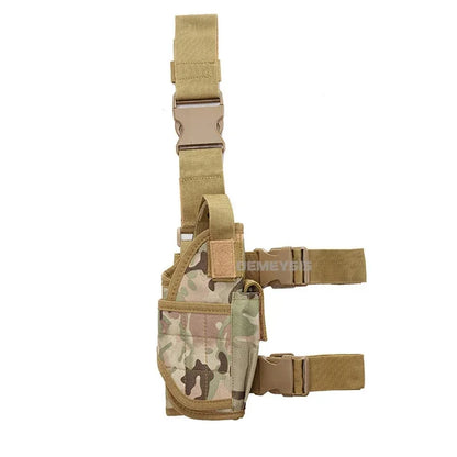Universal Drop Leg Gun Holster - Right-Handed Tactical Thigh Pistol Bag & Pouch for All Handguns