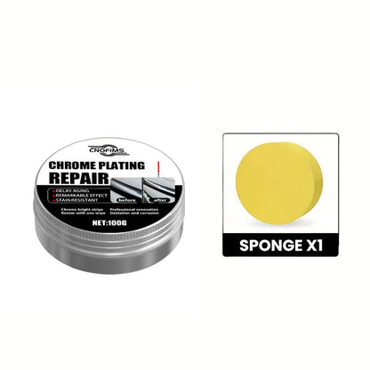 Chrome Polish with Sponge – All-Vehicle Chrome Oxidation Remover & Shine Restorer