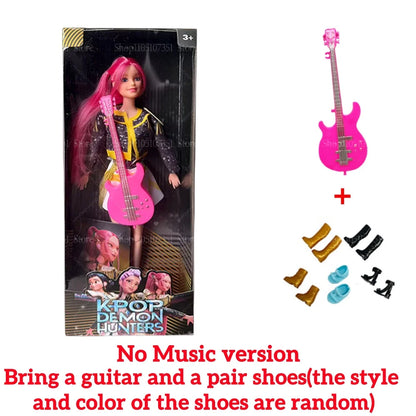 K-Pop Demon Hunters Humanoid Dolls — Mira, Rumi & Zoey (Music & No-Music) | Articulated Christmas Gift Box