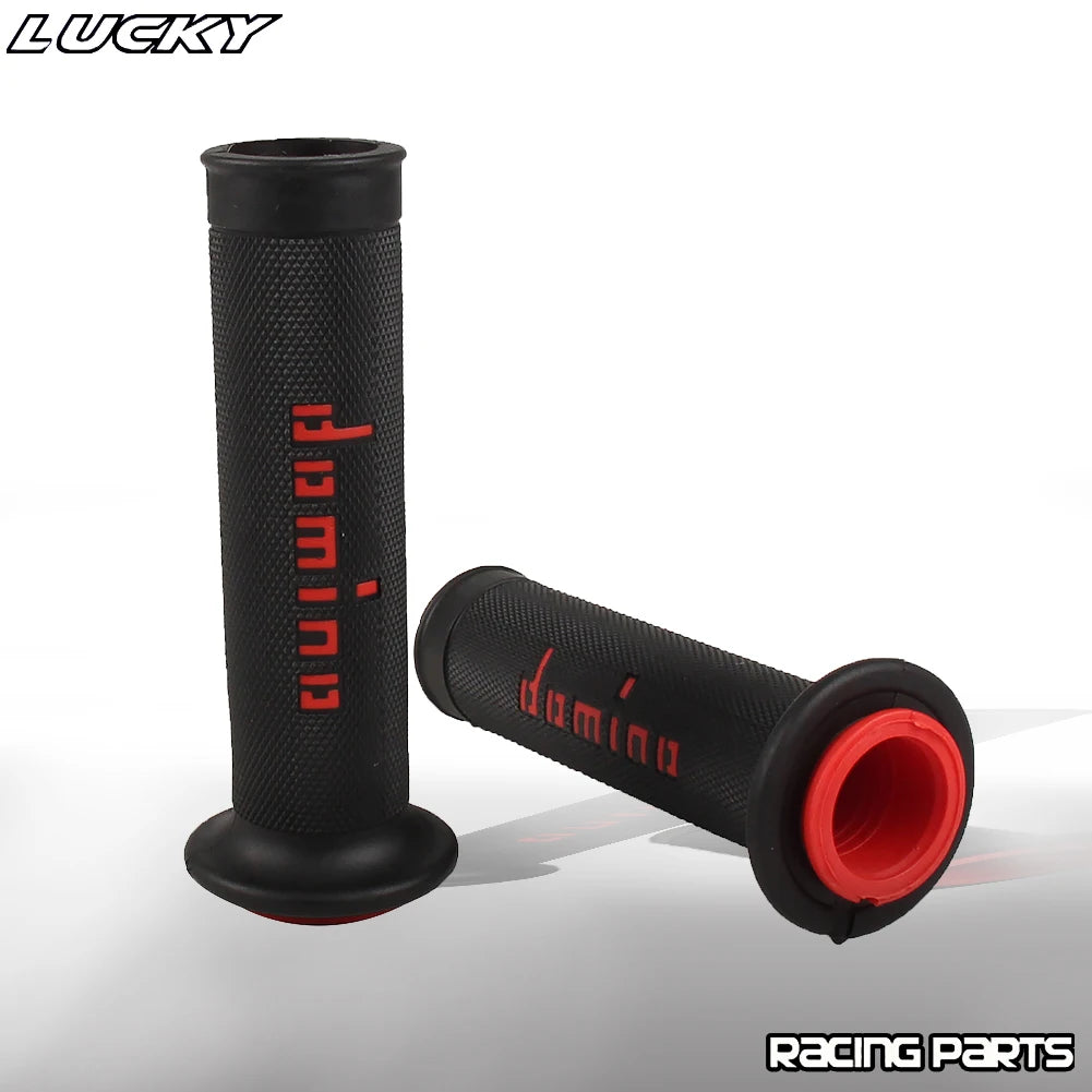 7/8" (22/24mm) Gel Rubber Domino Motorcycle Handlebar Grips — Universal for KTM Yamaha Pit Bike Motocross (9 Colors)