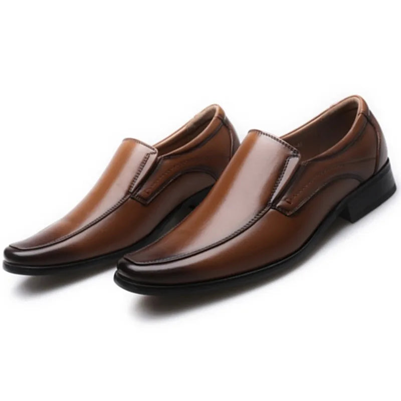 Men’s Classic Slip-On Oxford Dress Shoes - Elegant Business, Office & Formal Wedding Shoes for Men