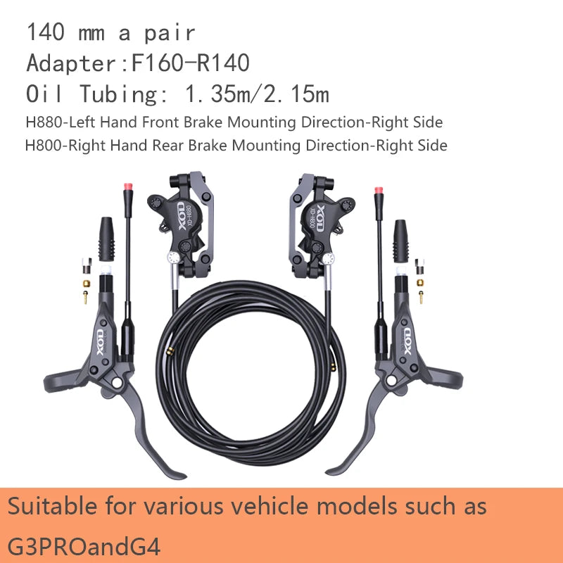 XOD H800/H880 Hydraulic Disc Brake - Hydraulic Oil Brake System for KUKIRIN G2 Master, G2 MAX and G2 Pro Electric Scooters