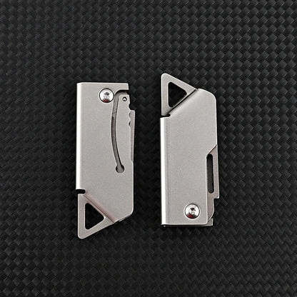 Mini Portable Stainless Steel Folding Knife – Outdoor EDC Camping, Self-Defense, and Emergency Survival Key knife