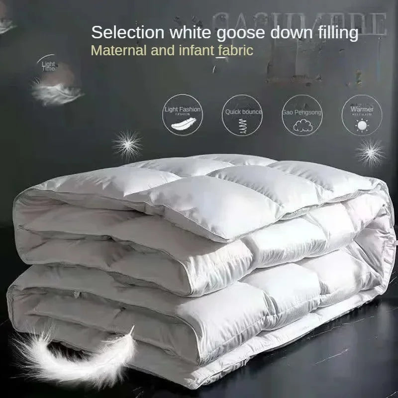 95% White Goose Down Duvet – Five-Star Hotel Quality, Warm Double or Single Goose Down Comforter