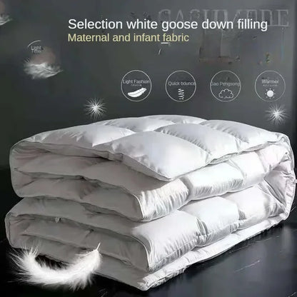 95% White Goose Down Duvet – Five-Star Hotel Quality, Warm Double or Single Goose Down Comforter