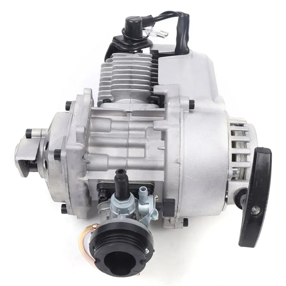 49CC 2-Stroke Pull Start Engine Motor Kit - Single Cylinder for Pocket Bikes, Mini Dirt Bikes, ATVs, and Scooters