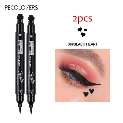 Star Liquid Eyeliner 2-in-1 — Black Moon Stamp Pencil, Waterproof Long-Lasting Easy-Apply Eye Makeup
