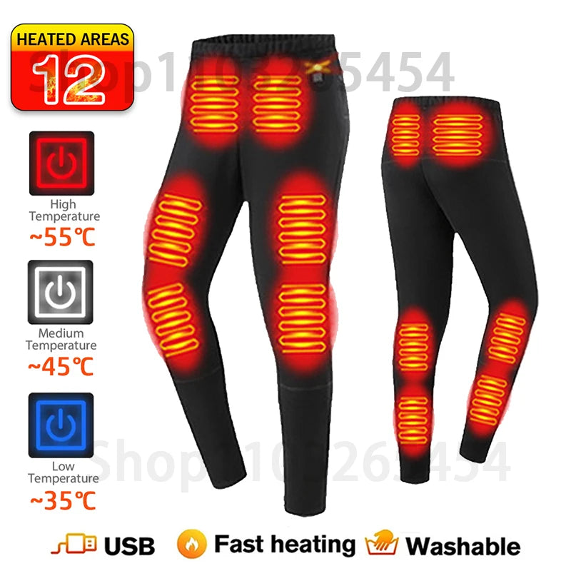 52-Zone USB Heated Winter Underwear for Men & Women – Thermal Electric Heating Jacket and Winter Clothing Accessories