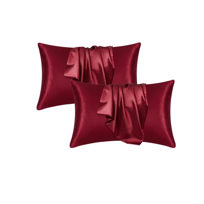 Silk Satin Pillowcase — Hair & Beauty Friendly Pillow Cover, Comfortable Home Decor for Standard/Queen, 1PC
