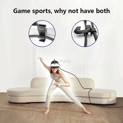 VR Cable Clamp Buckle – Data Line Fixer & Earphone Cord Clip for Oculus Quest 2 / Pico Neo 3, VR Strap Accessory