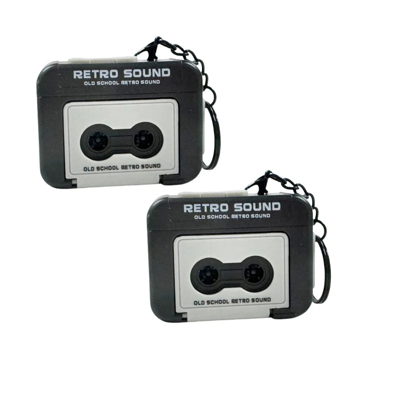 Retro Recorder Keychain - 15-Second Voice Recorder Cassette Tape Pendant for Bags, Couples & Friends