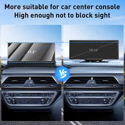 XGODY 11.3" 4K Dash Cam - Wireless CarPlay, Android Auto, GPS, WiFi Navigation, Rearview Camera for Car DVR Dashboard Video