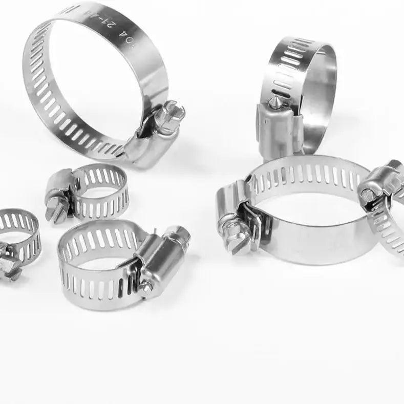 Adjustable 6mm-1400mm Hose Clamp — 304 Stainless Steel Fuel Line, Dryer Vent, Air Duct & Automotive Pipe Clip