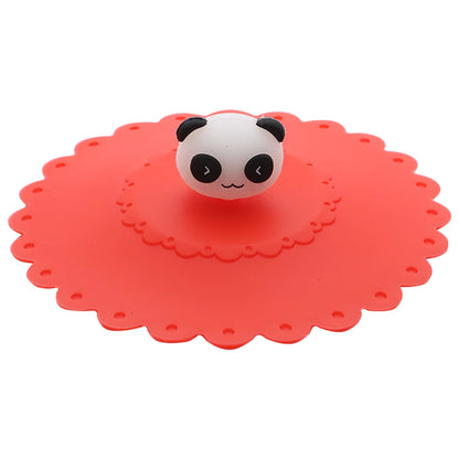 Cartoon 10cm Cute Silicone Cup Cover - Heat-Resistant, Leak-Proof, Dustproof Sealed Lid for Tea Cups