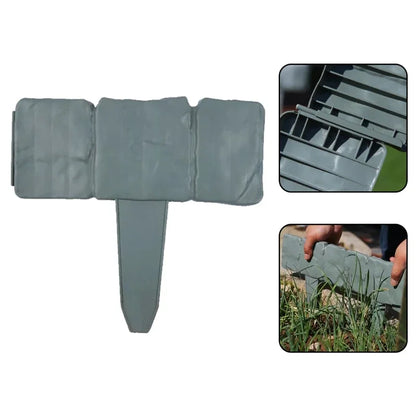 Plastic Garden Fence Panels – Easy Install Outdoor Landscape Edging Border for Lawn, Vegetable Garden & Yard, Durable Weather-Resistant Garden Decor Fence