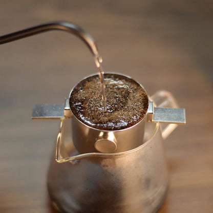 304 Stainless Steel Hanging Ear Coffee Filter Cup - Portable Hand Flush Filter with Filter Paper, Filter-free Funnel Coffee Utensils