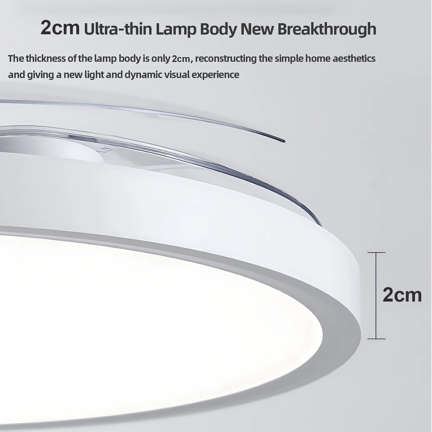 Modern Invisible Ceiling Fan with LED Light - DC Motor, Large Air Volume & Remote Control for Bedroom and Dining Room