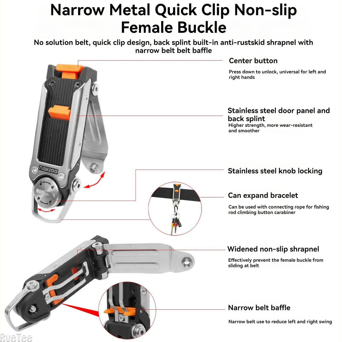 Quick-Hang Tool Buckle with Bits Hook - Narrow Tape Measure & Electric Drill Holder for Electricians